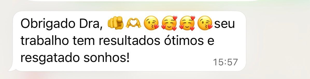 Depoimento de paciente via WhatsApp — 1