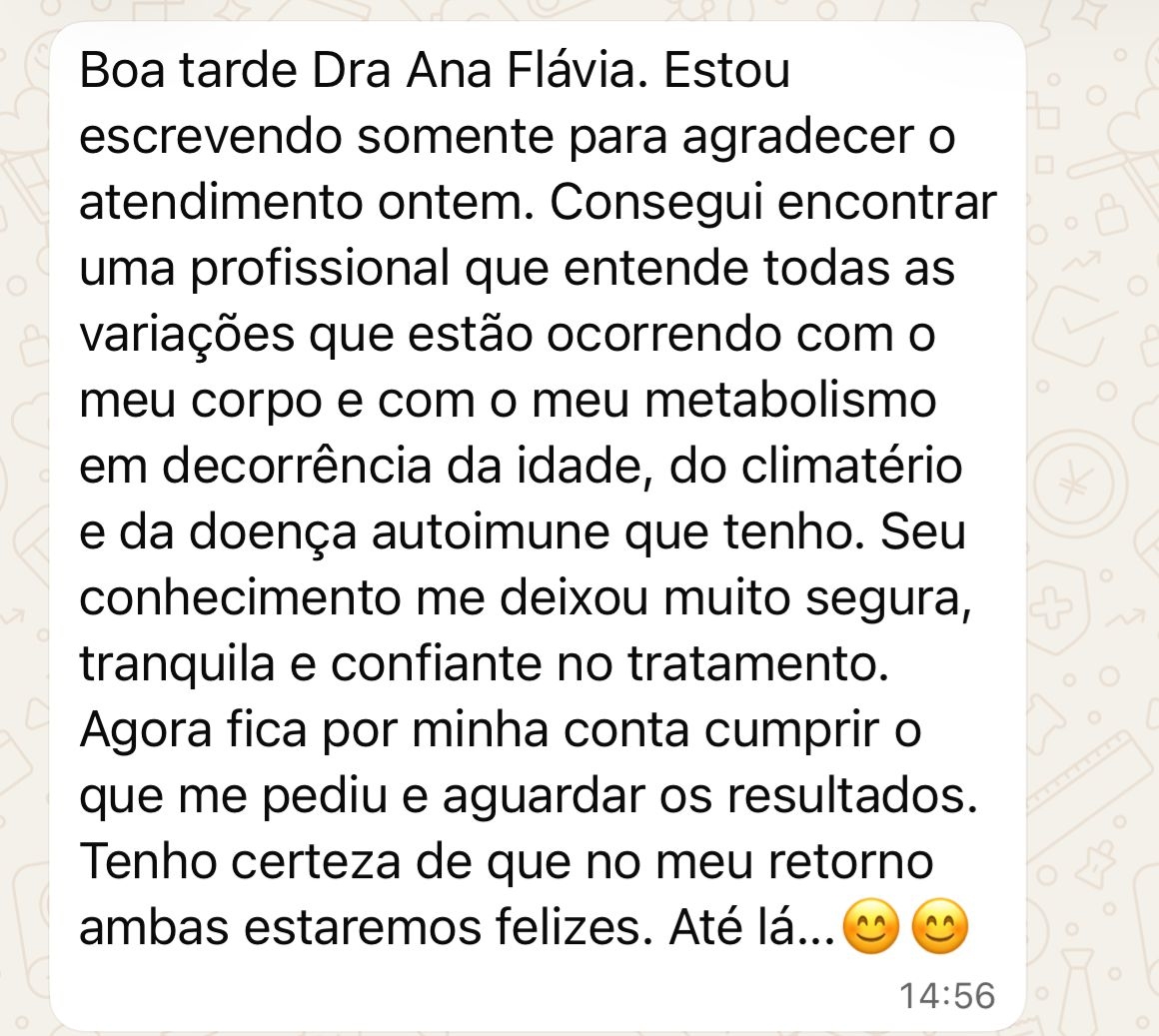 Depoimento de paciente via WhatsApp — 10