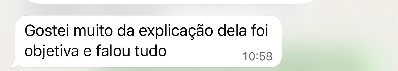 Depoimento de paciente via WhatsApp — 7